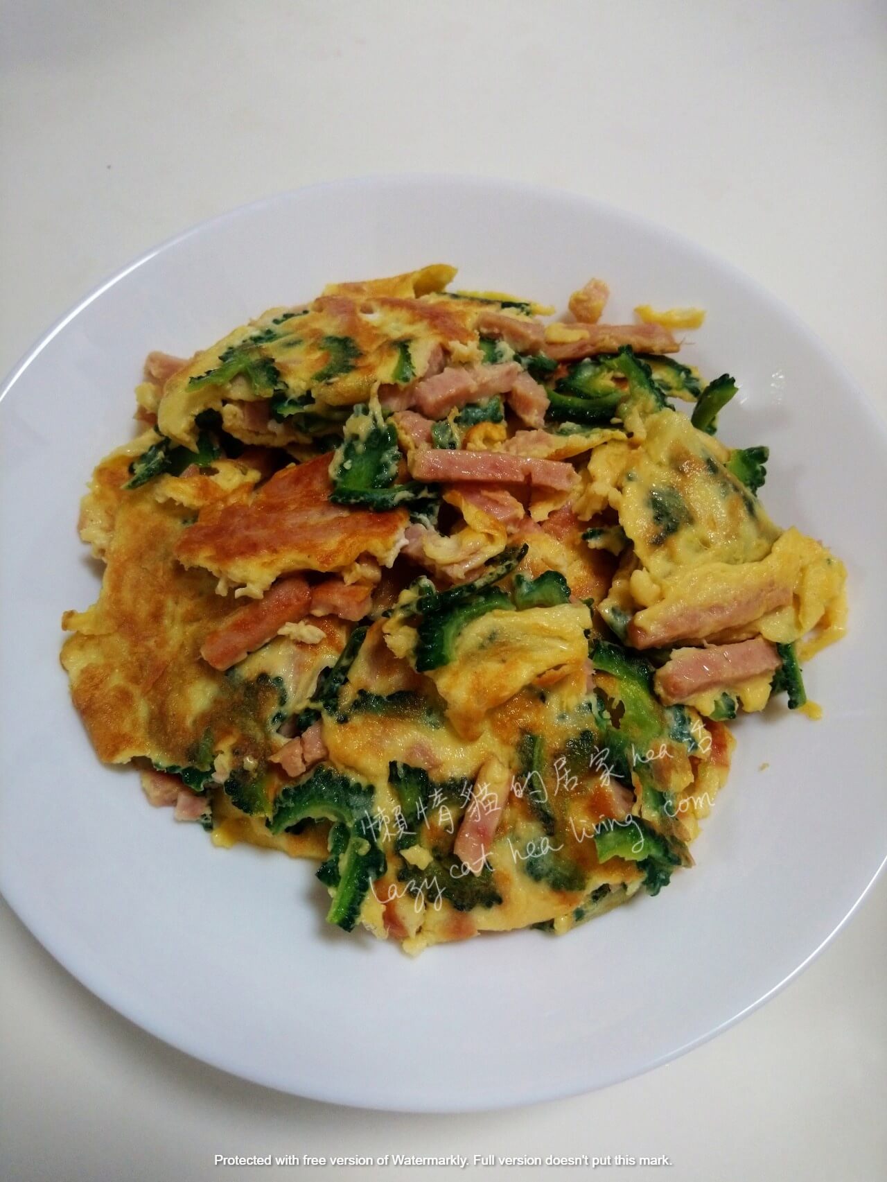 苦瓜午餐肉炒蛋