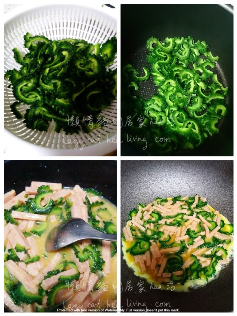 苦瓜午餐肉炒蛋做法