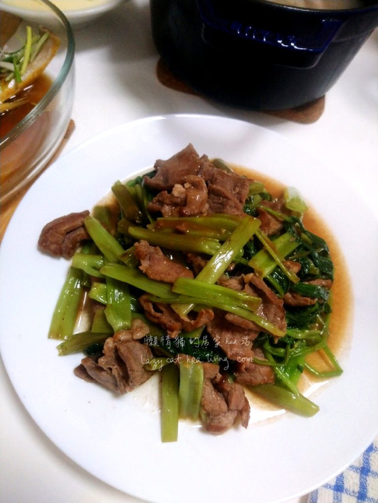 蝦醬通菜炒牛肉
