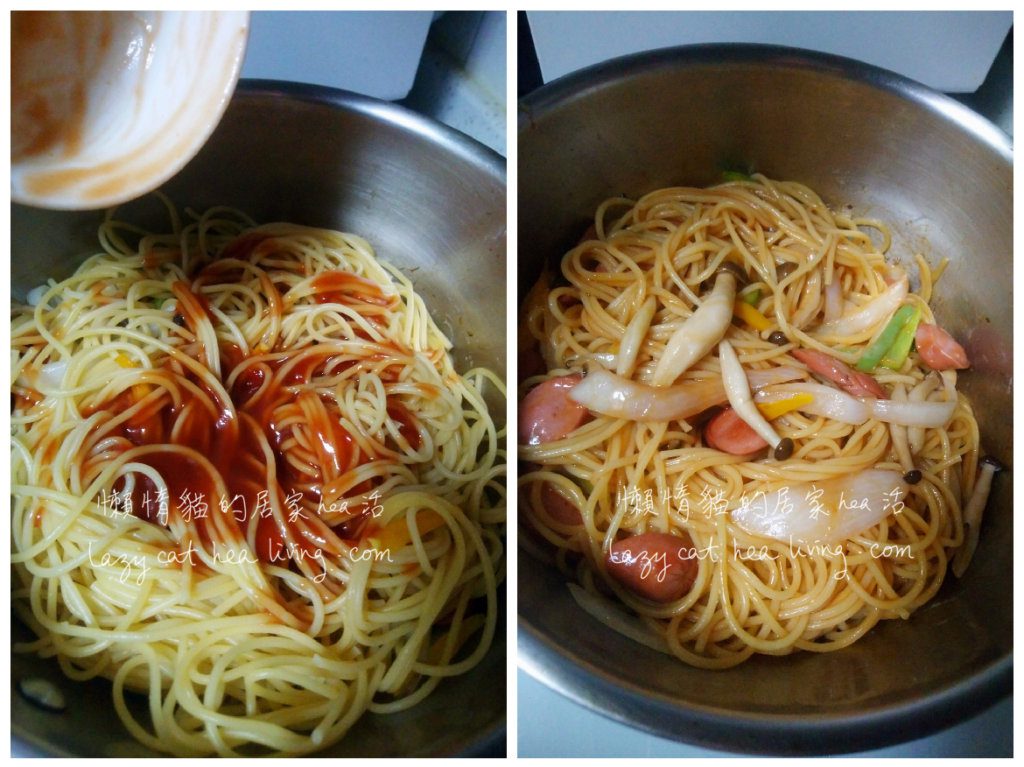 拿破崙意粉 (20分鐘可備料上菜的和風洋食) - 懶惰貓的居家hea活