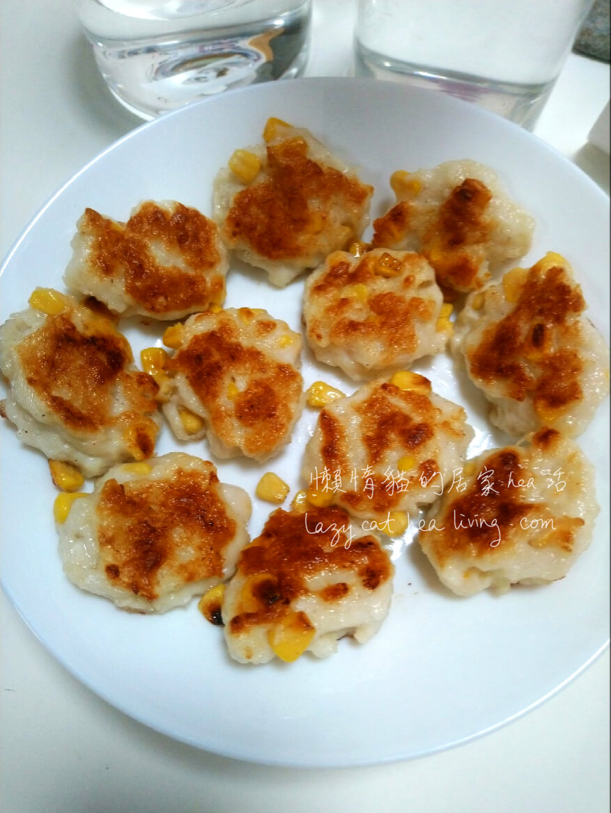 粟米煎墨魚餅