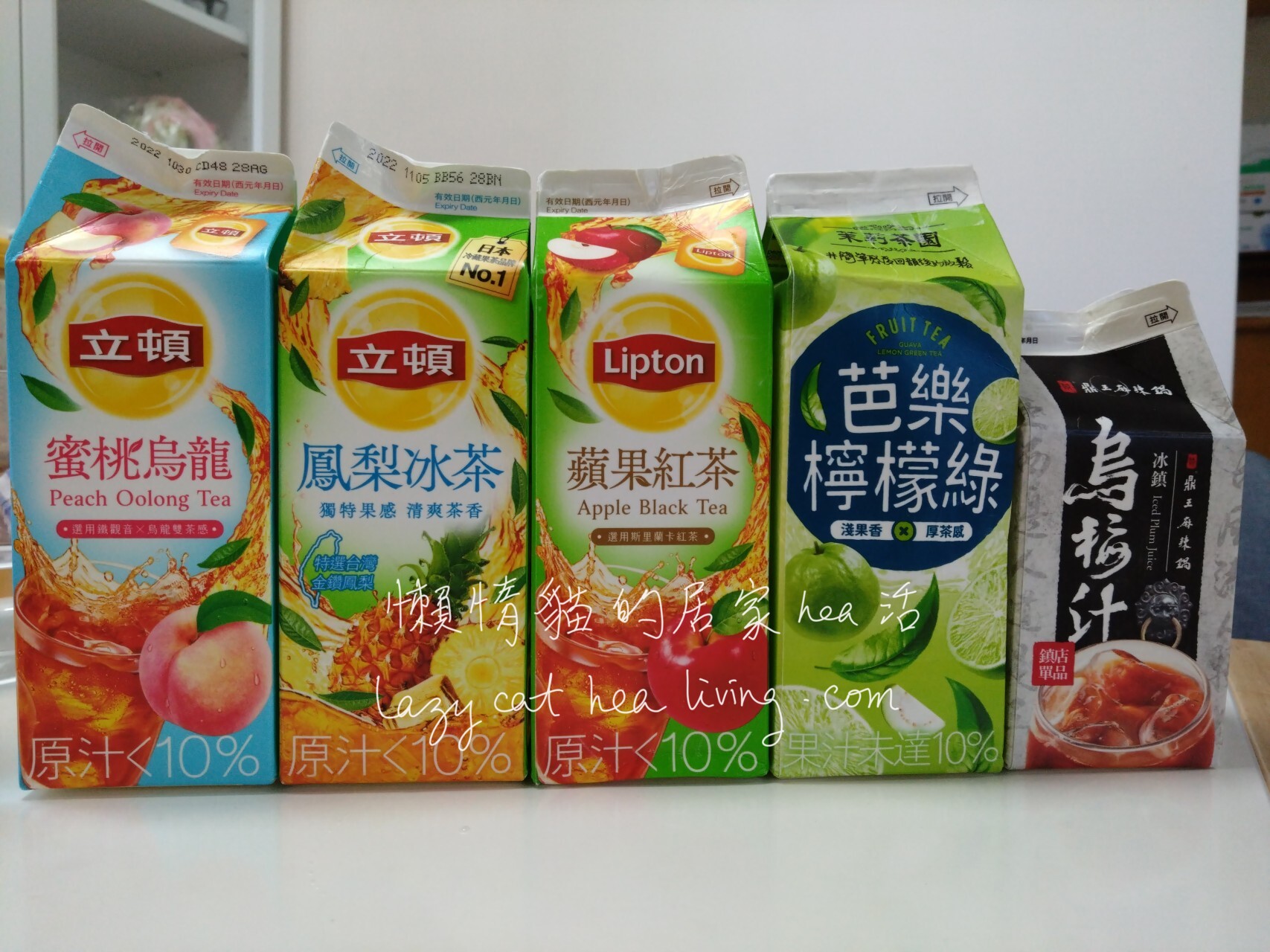 5款台灣直送便利店飲品介紹 (茉莉茶園芭樂檸檬綠、鼎王烏梅汁和立頓3款飲品)